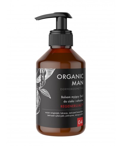Balsam myjący dociała i włosów 2w1 regenerujący Organ Man Organic life 250g