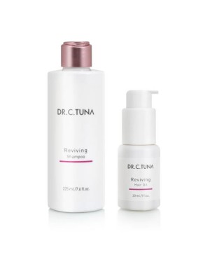 Zestaw do włosów Reviving szampon regenerujący + olejek Dr. C. Tuna