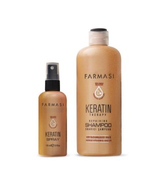 Keratin Therapy rewitalizujący spray do włosów + szampon keratynowy